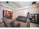 Living room with couches and a view to the bedroom and shelves at 8340 W Fisher Ave, Las Vegas, NV 89149