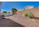 Spacious backyard area, fully fenced, with a mix of gravel and some sparse vegetation at 9004 Snowtrack Ave, Las Vegas, NV 89149