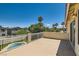 Balcony featuring views of the neighborhood, trees, and pool at 9208 November Breeze St, Las Vegas, NV 89123
