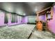 Finished basement with a custom bar area and movie screen at 9208 November Breeze St, Las Vegas, NV 89123