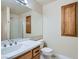 This bathroom has a single sink vanity and a glass enclosed shower at 9208 November Breeze St, Las Vegas, NV 89123