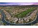 Aerial view of luxury homes in a golf course community, with stunning views of the city skyline at , Las Vegas, NV 89135