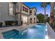 Inviting backyard pool and spa with sun loungers; a perfect oasis for relaxation and entertainment at , Las Vegas, NV 89135