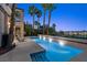 Inviting backyard pool and spa with sun loungers; a perfect oasis for relaxation and entertainment at , Las Vegas, NV 89135
