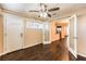 Bedroom featuring hardwood floors, natural light, closet and french doors at 1030 Tam O Shanter, Las Vegas, NV 89109
