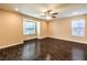 Bedroom featuring hardwood floors, natural light and a ceiling fan at 1030 Tam O Shanter, Las Vegas, NV 89109