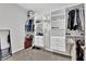 Neatly organized walk-in closet with ample shelving and hanging space for clothes and accessories at 10372 Premia Pl, Las Vegas, NV 89135