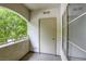 Cozy balcony featuring lush greenery and fresh air with a storage closet for convenience at 1420 Red Crest Ln # 202, Las Vegas, NV 89144