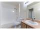 Bathroom featuring a shower-tub combination and a vanity with sink and ample countertop space at 1570 Jamielinn Ln # 104, Las Vegas, NV 89110