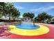 A colorful water park provides Gathering fun within this inviting community with green trees and picnic tables at 1612 Lefty Garcia Way, Henderson, NV 89002