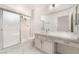 Modern bathroom with sleek vanity, frameless shower, and marble floors, creating a spa-like feel at 2520 Springridge Dr, Las Vegas, NV 89134
