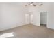 Open bedroom features neutral carpet and a closet at 2520 Springridge Dr, Las Vegas, NV 89134