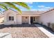 Welcoming front entrance with desert landscaping, a charming porch, and a secure screen door at 2520 Springridge Dr, Las Vegas, NV 89134