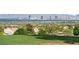 Overlooking the city, a lush golf course in foreground, showcasing the panoramic view from the property at 2742 Darby Falls Dr, Las Vegas, NV 89134
