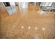 Close-up showcases the expansive granite countertop of the kitchen island, reflecting ambient light at 2742 Darby Falls Dr, Las Vegas, NV 89134