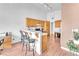 Open concept kitchen with breakfast bar, wood cabinets, and lots of natural light at 2753 Trickling Brook Ct, Las Vegas, NV 89156