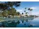 Scenic lake with palm trees and green space, offering serene water views and relaxing waterfront spaces at 3008 Blue Fin Cir, Las Vegas, NV 89128