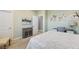 Bedroom features a stylish, neutral color palette and carpeted floors at 3042 Echoed Rondel Ln, Henderson, NV 89044