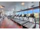 State-of-the-art fitness center featuring modern equipment and panoramic city views from large windows at 4471 Dean Martin Dr # 4001, Las Vegas, NV 89103