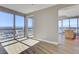 Bright living room with floor-to-ceiling windows and modern fixtures at 4471 Dean Martin Dr # 4001, Las Vegas, NV 89103