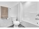 Clean bathroom featuring a shower-tub combo and modern fixtures at 471 Secret Cove Ct, Henderson, NV 89002