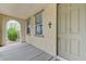 Inviting front porch featuring a covered entryway and charming exterior details at 4910 Cielo Ct, Pahrump, NV 89061
