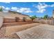 Fenced backyard with potential for landscaping and outdoor enjoyment at 6525 Bismark Hills St, North Las Vegas, NV 89084
