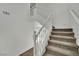 Carpeted stairway to the second story at 6525 Bismark Hills St, North Las Vegas, NV 89084