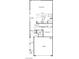 First floor floorplan showing the layout of the living room, kitchen, bathroom and garage at 6574 Tumoulin St, Las Vegas, NV 89148