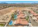 Open desert meets homes with private pools in this sunny, upscale community, aerial view at 7473 Crystal Clear Ave, Las Vegas, NV 89113