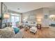 Bright living room with tile flooring, stylish furniture, and access to the backyard at 7473 Crystal Clear Ave, Las Vegas, NV 89113