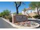 Welcome to Valencia! Beautiful community entrance with colorful landscaping and a welcoming neighborhood feel at 7825 Desert Bell Ave, Las Vegas, NV 89128