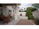 Outdoor patio with desert landscaping at 8052 Marbella Cir, Las Vegas, NV 89128