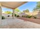 Open patio with desert landscaping and partial shade at 8052 Marbella Cir, Las Vegas, NV 89128