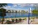 Community lake view showcasing waterfront living and landscape at 8052 Marbella Cir, Las Vegas, NV 89128