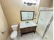 Bathroom with a shower, toilet and vanity at 1300 S Arlington St # 202, Las Vegas, NV 89104