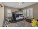bedroom with a bunk bed, carpeted floors and windows for natural light at 2 Olympia Outlook Dr, Las Vegas, NV 89141