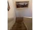 Stairway featuring carpeted steps and a simple handrail at 2574 Paradise Village Way, Las Vegas, NV 89120