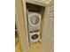 Stackable washer and dryer in a laundry closet at 2707 Chinaberry Hill St, Laughlin, NV 89029