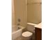 Compact bathroom featuring a tub, toilet, and vanity at 2713 Otter Creek Ct # 202, Las Vegas, NV 89117