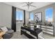 Well-lit office space with a modern desk, comfortable chair, and large windows at 321 Cymbal Pl # Lot 130, Henderson, NV 89015