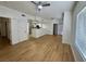 Bright and airy living room featuring wood-look flooring and an open floorplan at 3400 Cabana Dr # 1033, Las Vegas, NV 89122