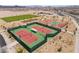Enjoy the community's amenities, including tennis and basketball courts, a playground, and green space at 356 Silva Pl, Henderson, NV 89011
