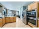 Bright kitchen features a breakfast bar, stainless steel appliances, and updated finishes at 5442 Bristol Bend Ct, Las Vegas, NV 89135