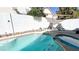 Relaxing backyard pool and spa area, perfect for leisure and entertainment at 5929 Royal Castle Ln, Las Vegas, NV 89130