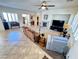 Spacious living area with tile flooring and a fireplace at 6134 Burleson Ranch Rd, Las Vegas, NV 89131