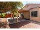 Backyard features a covered patio area, perfect for outdoor entertaining and relaxation at 6428 Yarmouth Dr, Las Vegas, NV 89108