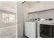 Convenient laundry room featuring modern appliances and ample storage space at 6428 Yarmouth Dr, Las Vegas, NV 89108