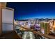 Enjoy stunning views of the Las Vegas strip from this balcony with glass railings at 145 E Harmon Ave # 3807, Las Vegas, NV 89109