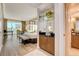 Bright bedroom with city view from window, features a king bed and sitting area at 145 E Harmon Ave # 3807, Las Vegas, NV 89109